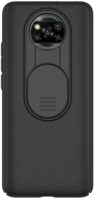 Луксозен твърд гръб със силиконова рамка Nillkin Cam Shield Pro за Xiaomi Poco X3 NFC /  Xiaomi Poco X3 Pro черен 
